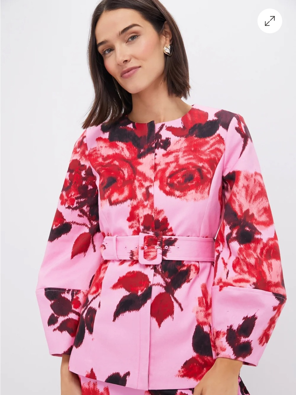 Cerise Blossom Long Sleeve Rhoda Tunic Top 12